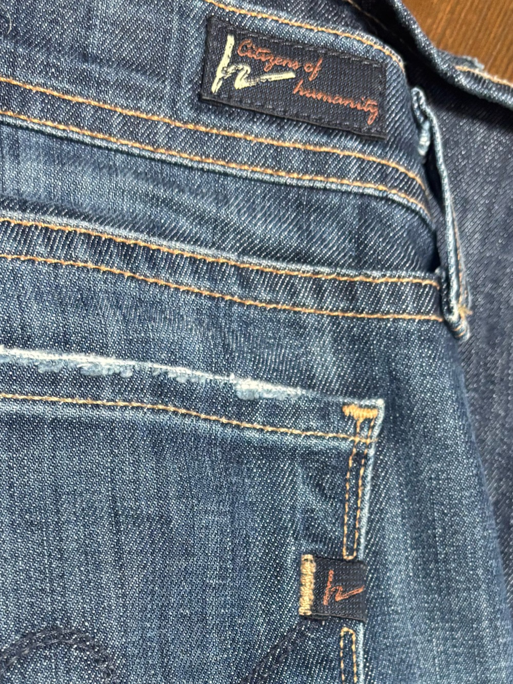 Citizens Of Humanity Dark Blue Flare Jeans Size 27 Ingrid #002 Low Waist - Picture 5 of 9
